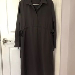 Theory drawstring shirt midi dress size 2.
